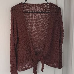 S/M Maroon Tie Cardigan Hippie